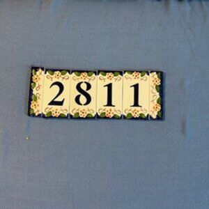 Portuguese Hand Painted Address Tiles